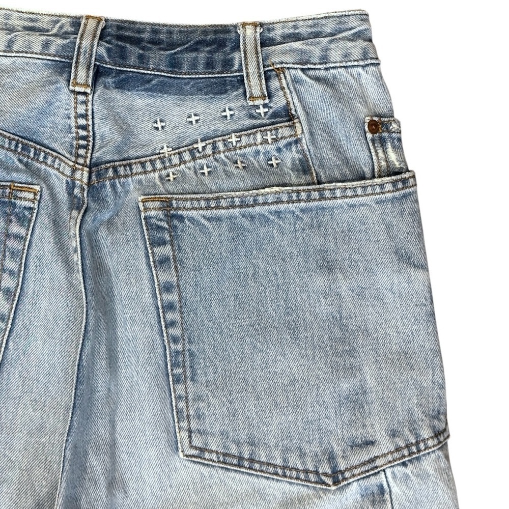 Ksubi Split Slit Ankle Flare Crop Jeans in Vintage Blue Women’s 27 $220 - Picture 3 of 6